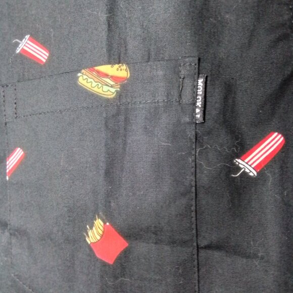 NWT MOLOKAI SURF CO. MEN'S BURGER & FRIES BUTTON DOWN SHIRT SIZE L - Picture 4 of 6